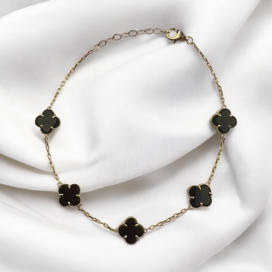 Black Clover Bracelet in 14K Gold