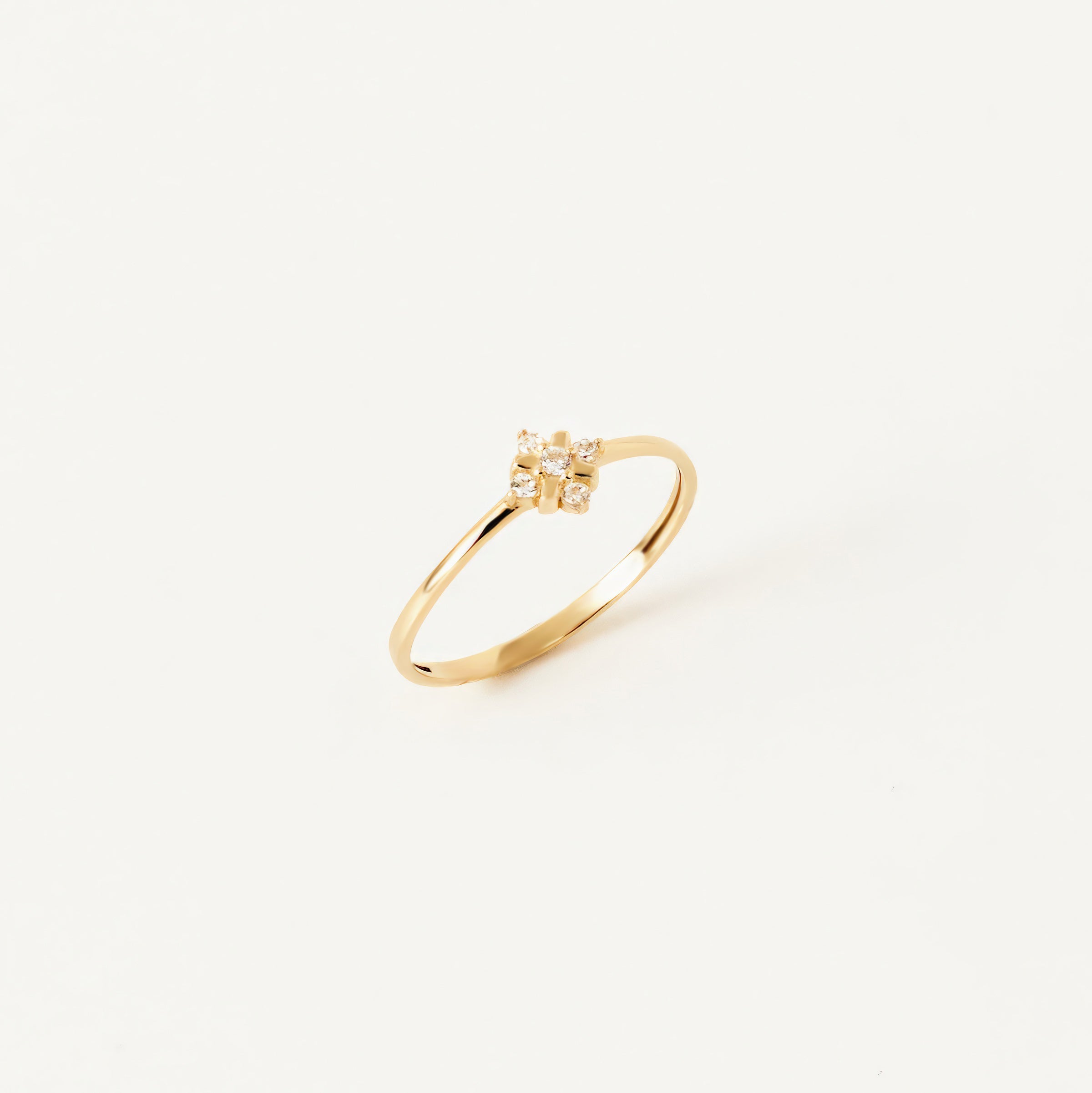 CZ Cluster Ring in 14K Gold