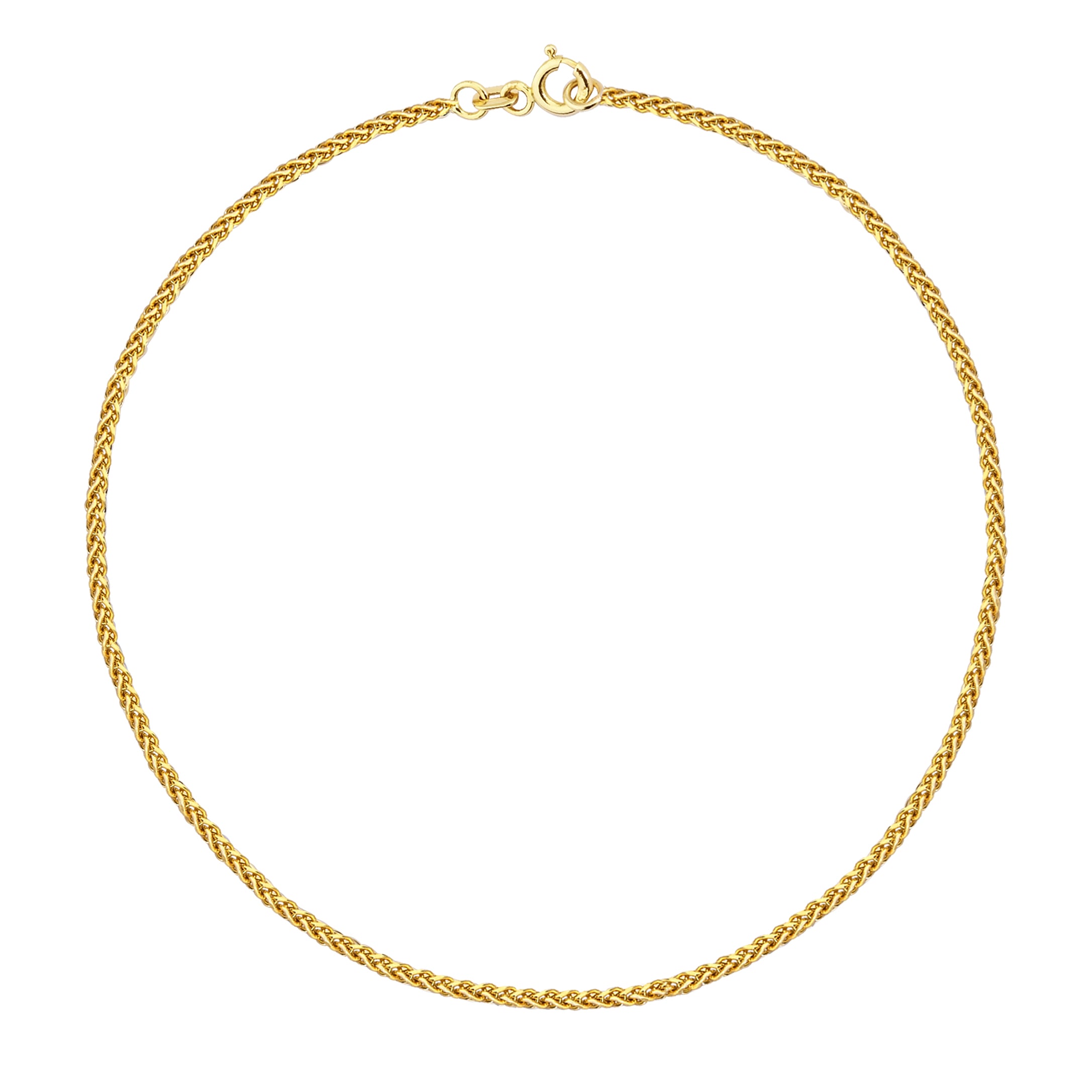 14K Gold Franco Chain Bracelet - 0.70 mm | Delicate Gold Chain for Everyday Wear