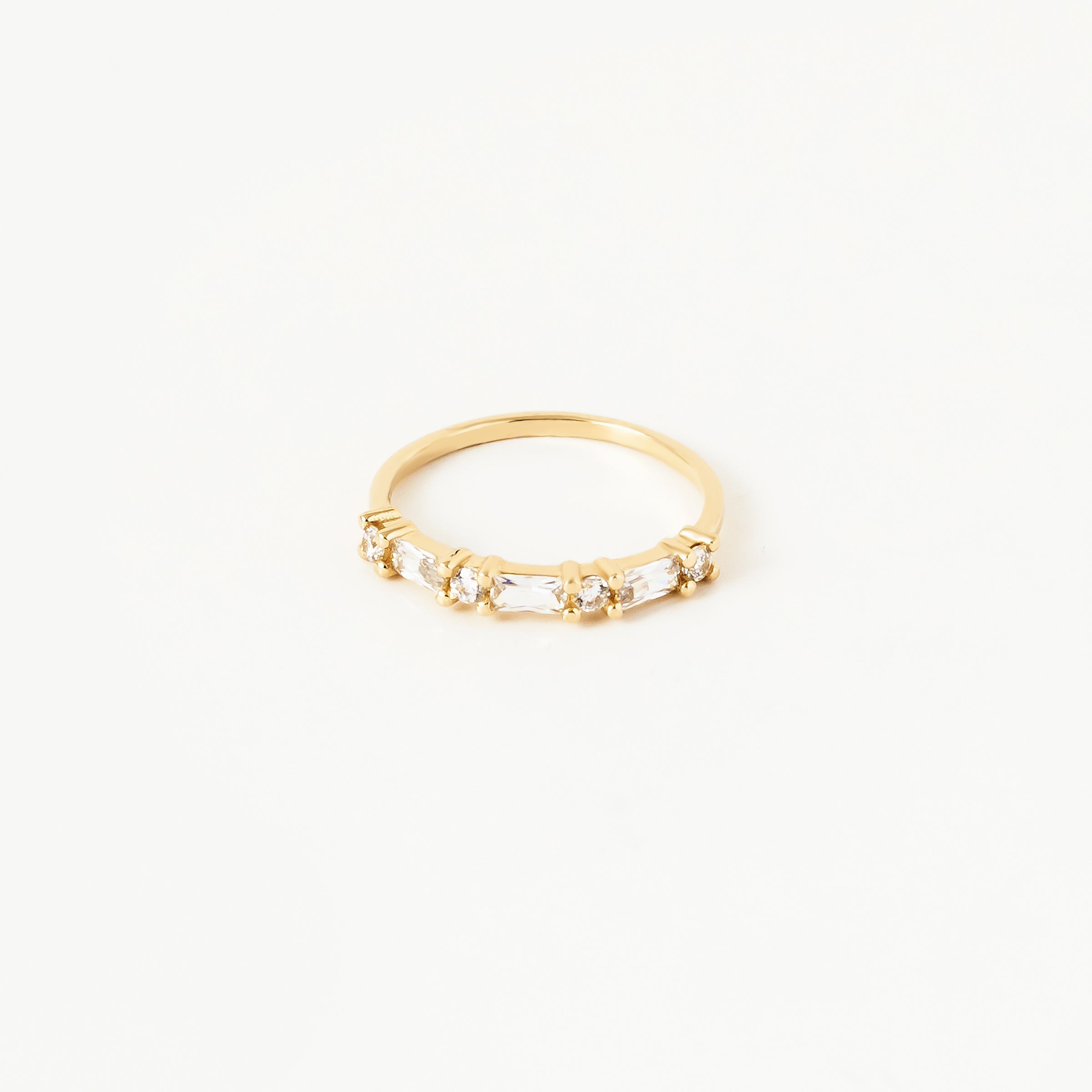 Dainty Baguette CZ Ring in 14K Gold