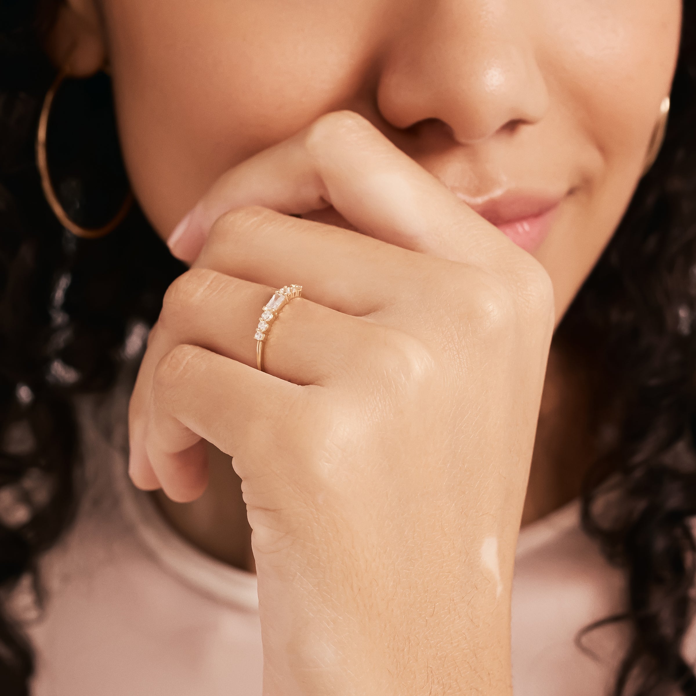 Classic CZ-Accented Ring in 14K Gold