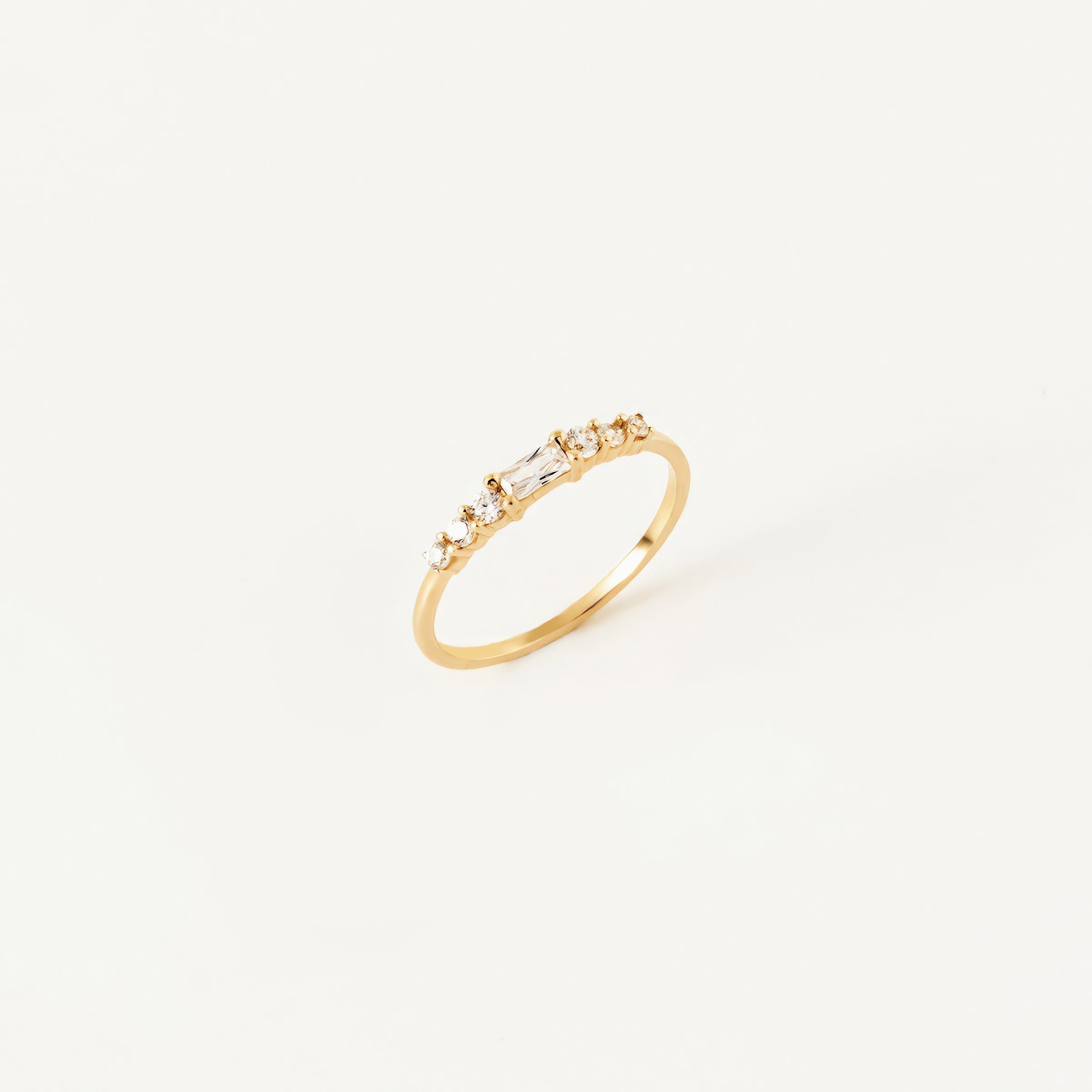 Classic CZ-Accented Ring in 14K Gold