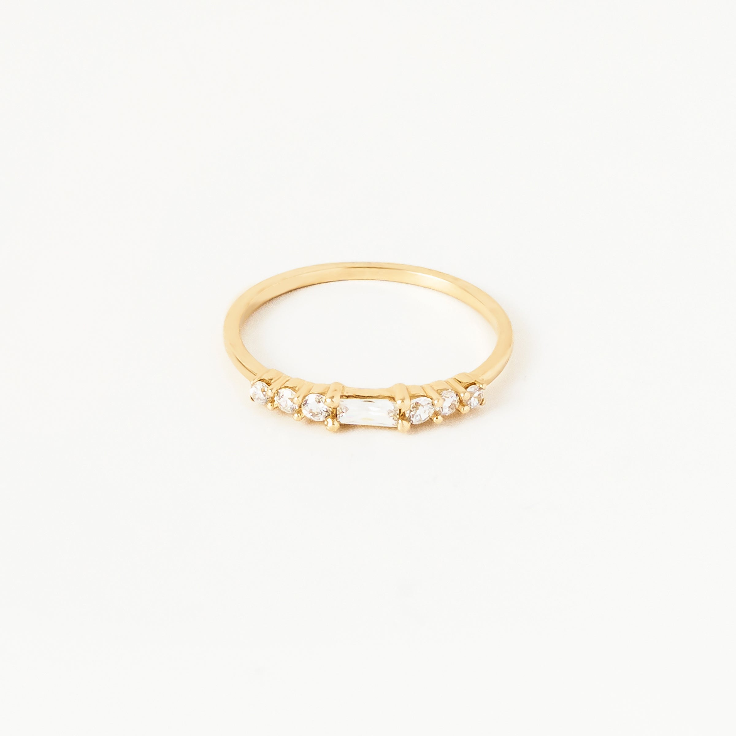 Classic CZ-Accented Ring in 14K Gold