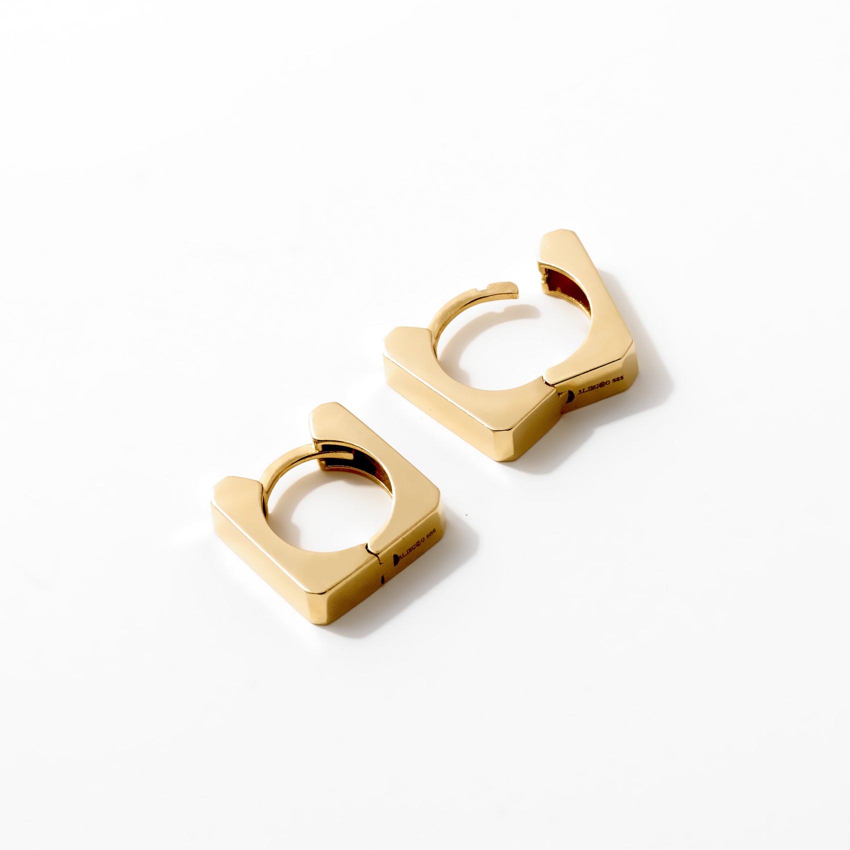 Bold Square Hoops Earring