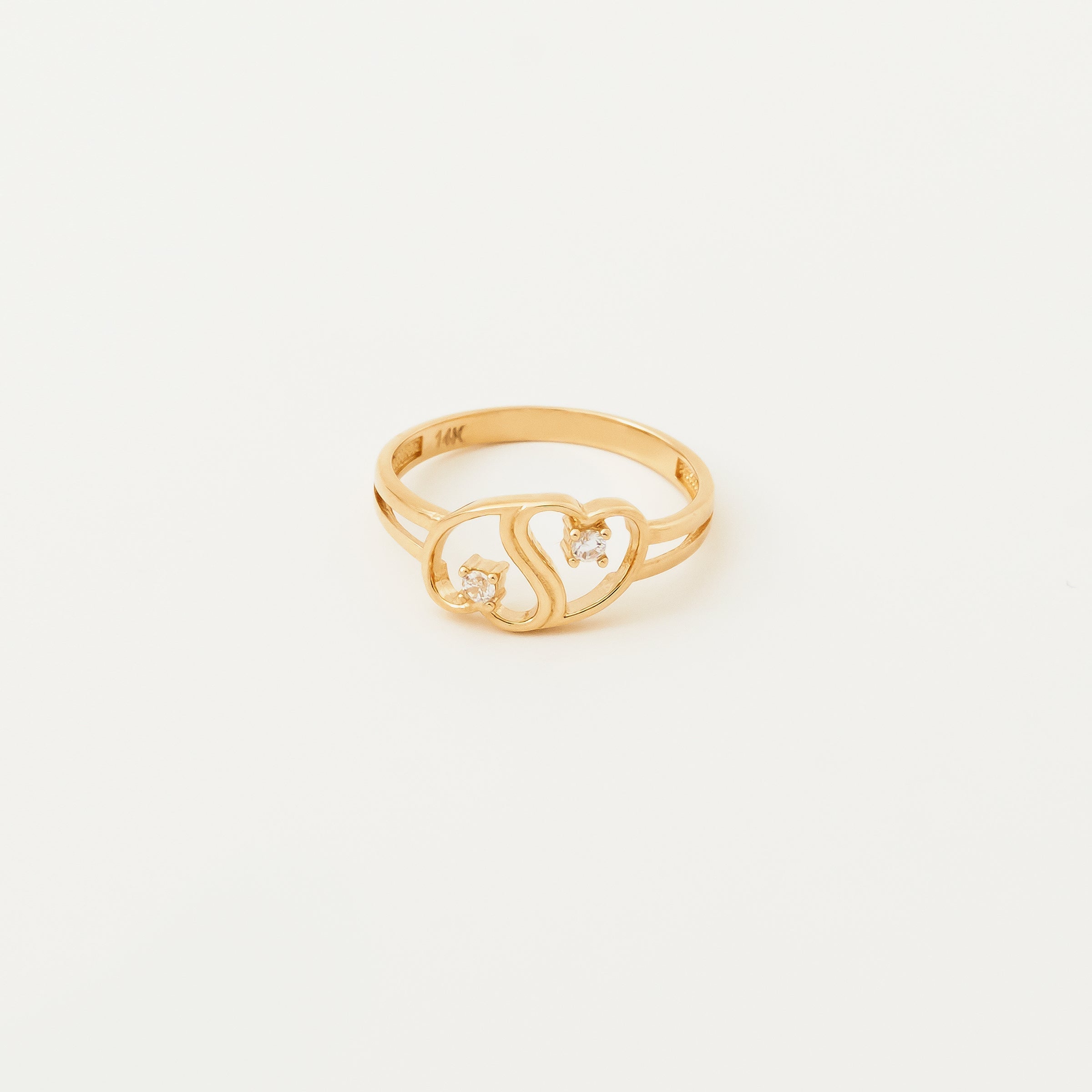 Infinity CZ Accent Ring in 14K Gold