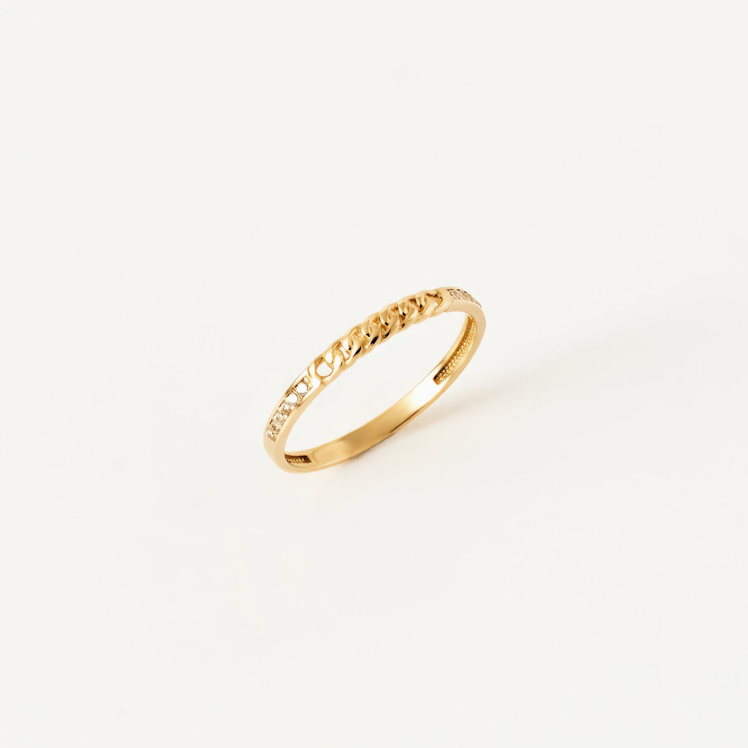 Classic CZ Band in 14K Gold