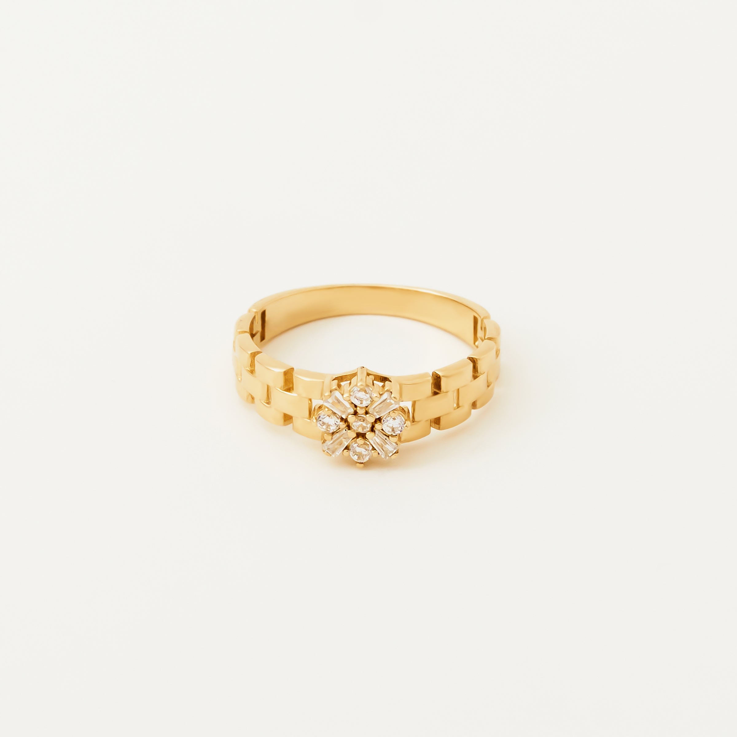 CZ Cluster 14K Gold Ring