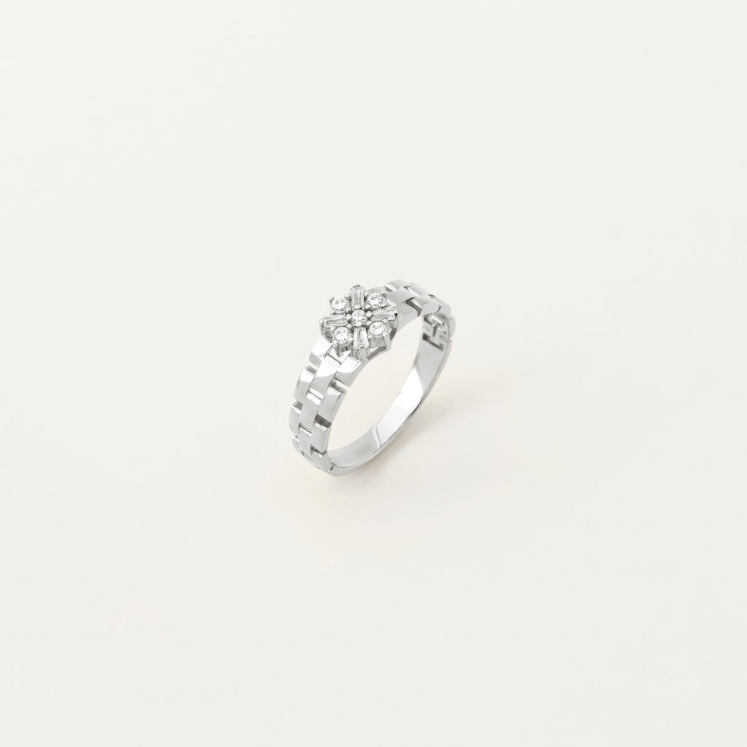 CZ Cluster 14K Gold Ring