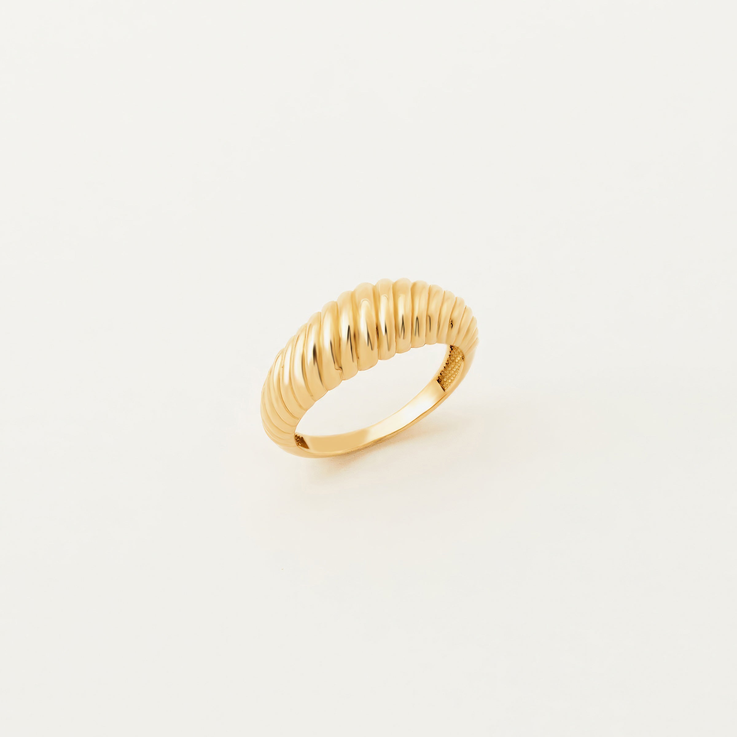 Grooved Band 14K Gold Ring