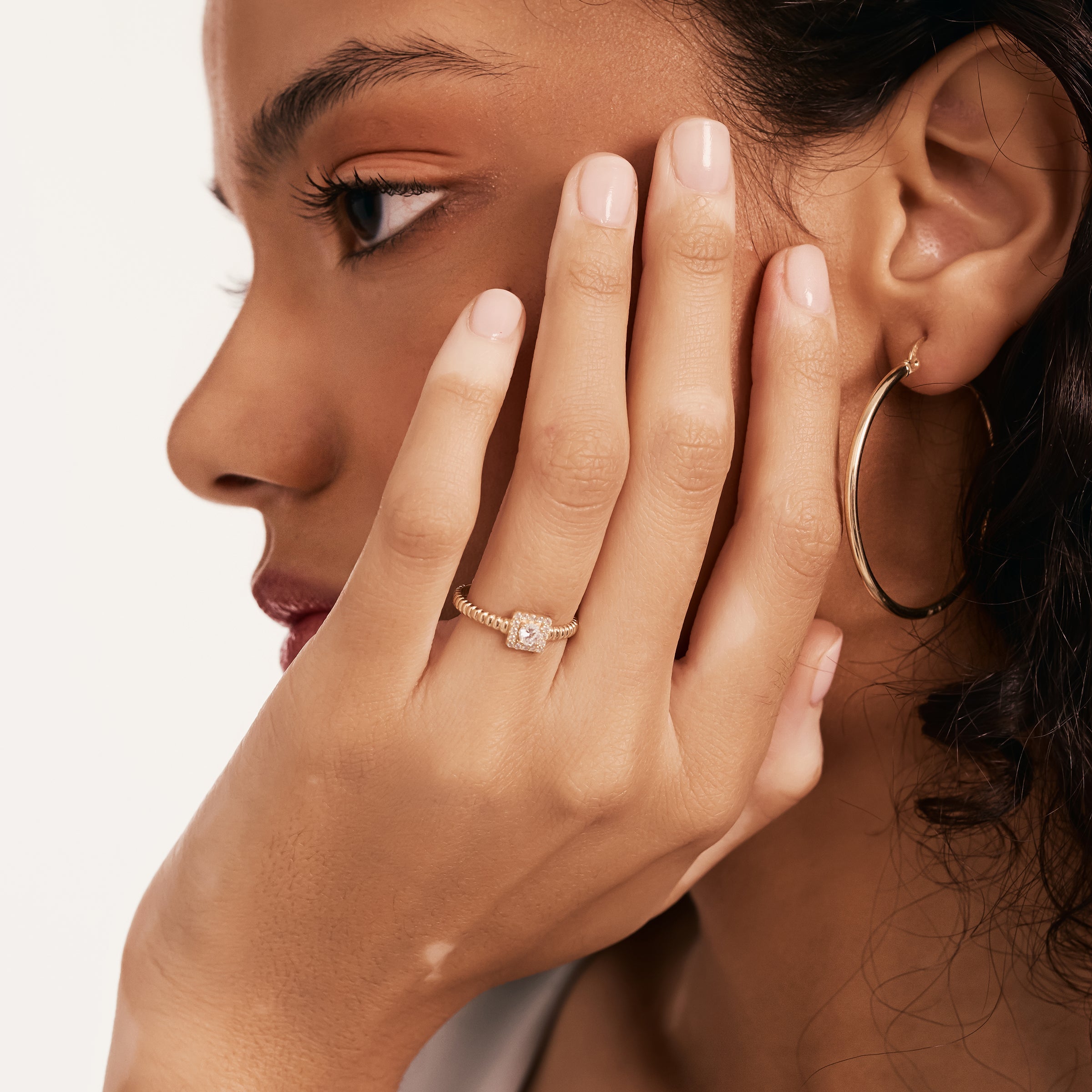 Classic CZ Cluster Ring in 14K Gold