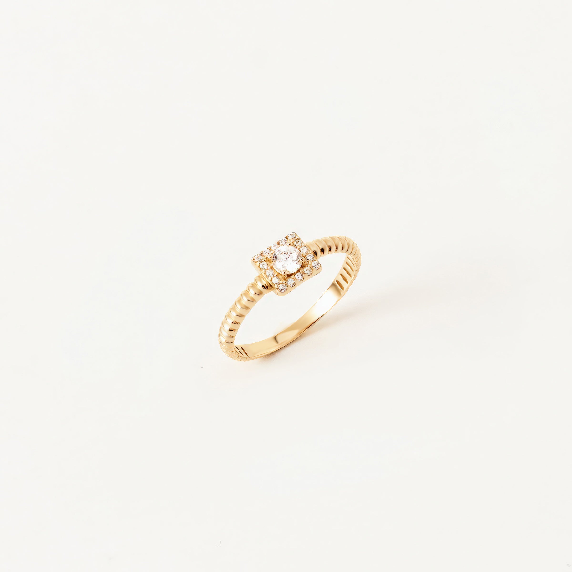 Classic CZ Cluster Ring in 14K Gold