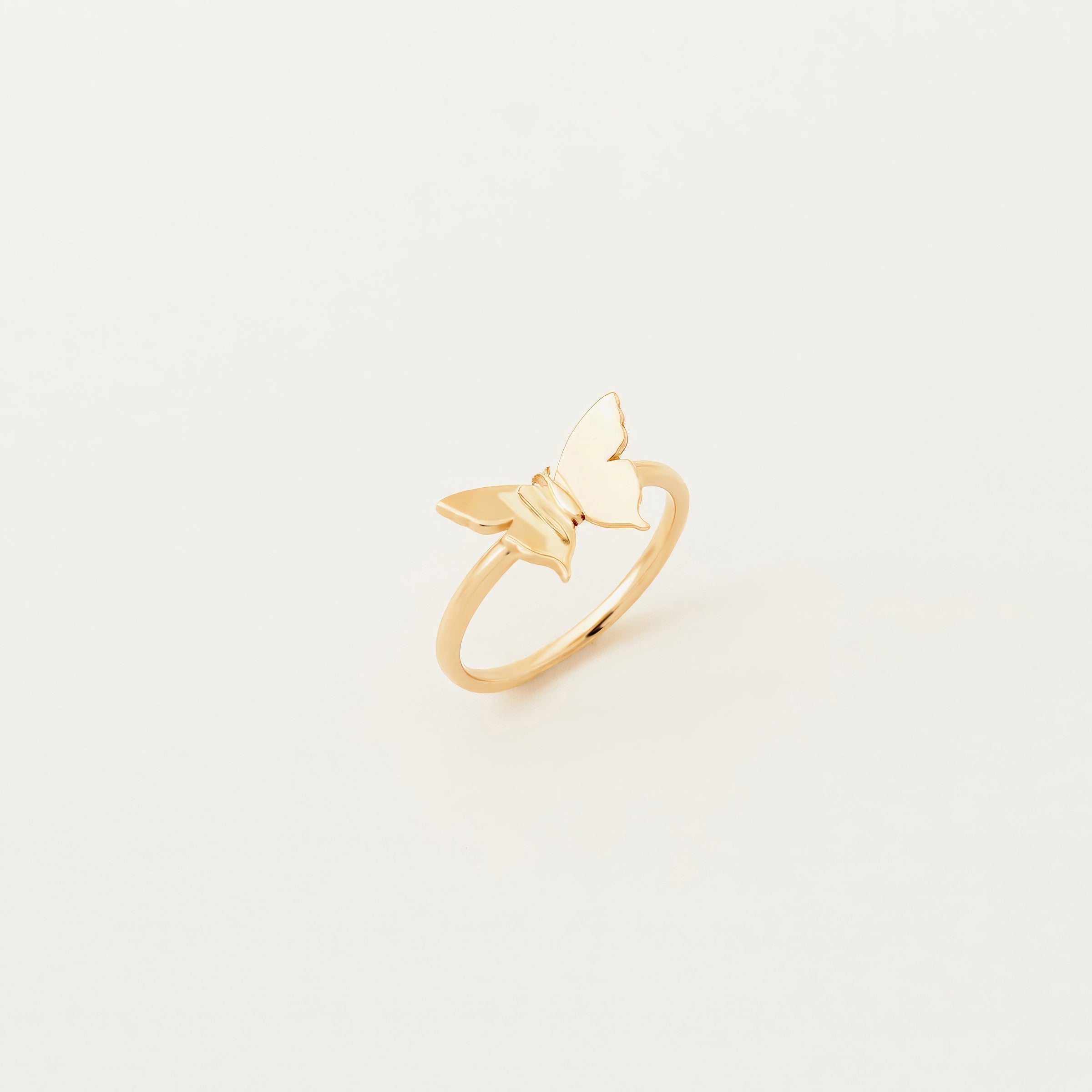 Dainty Butterfly 14K Gold Ring