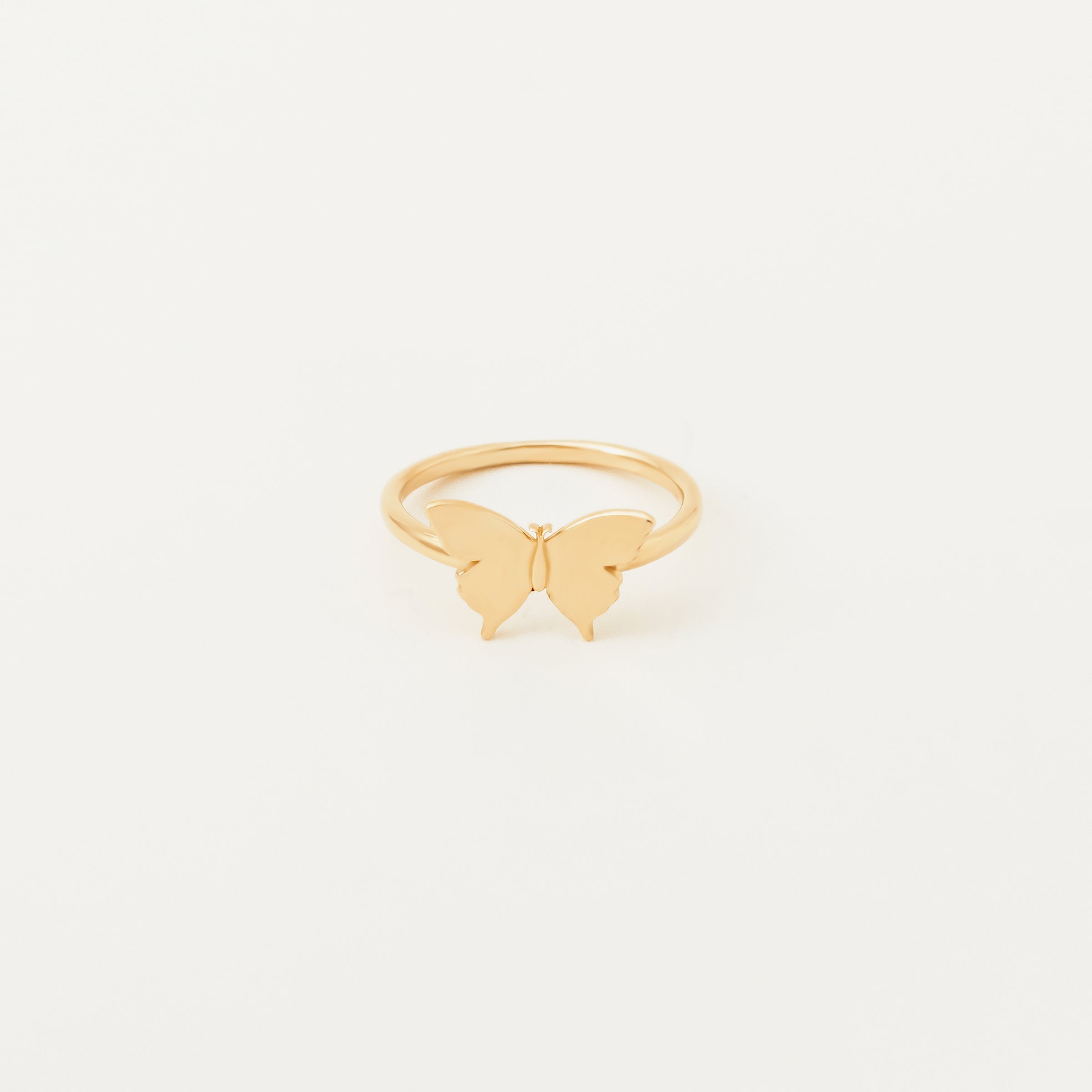 Dainty Butterfly 14K Gold Ring