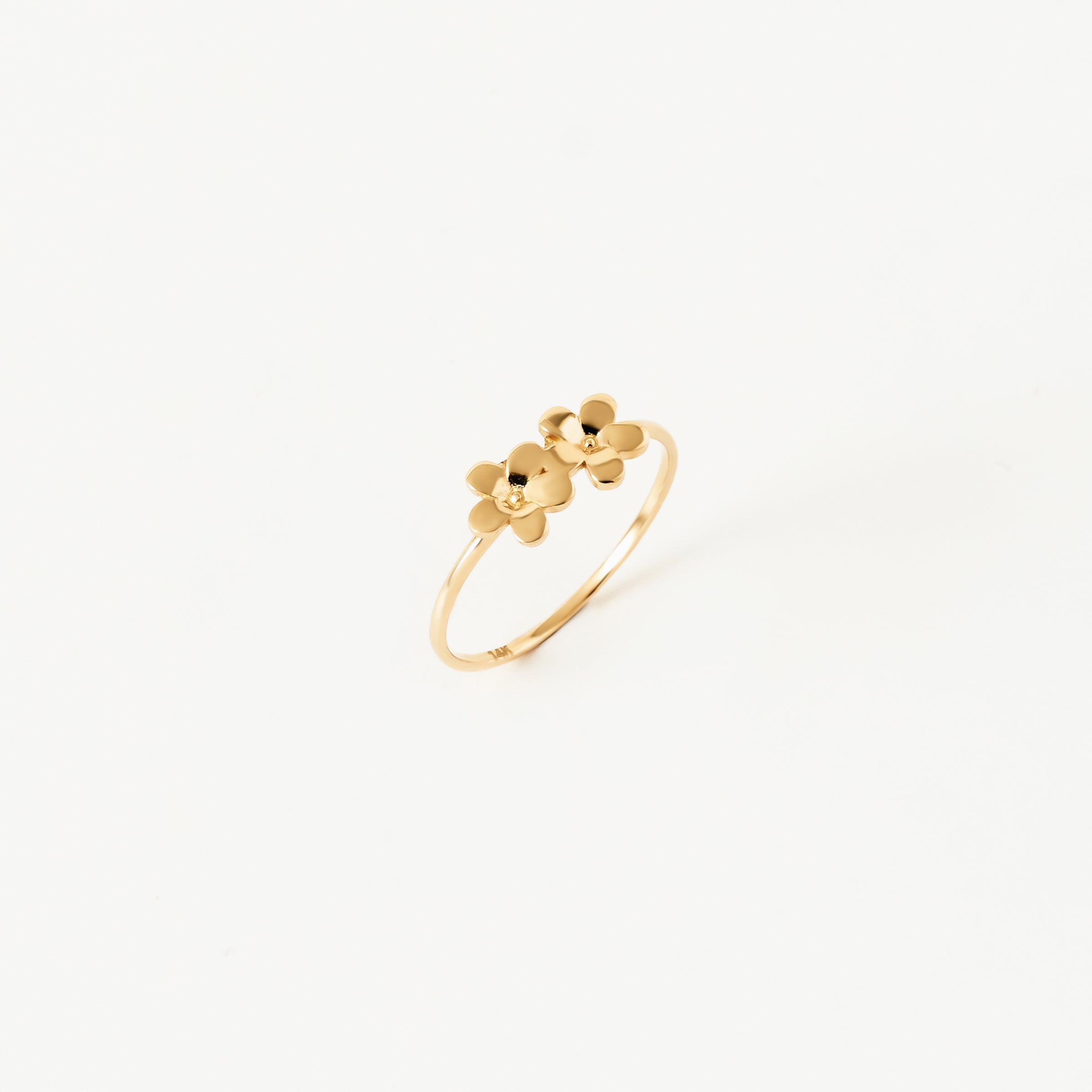 Petite Floral Cluster Ring in 14K Gold