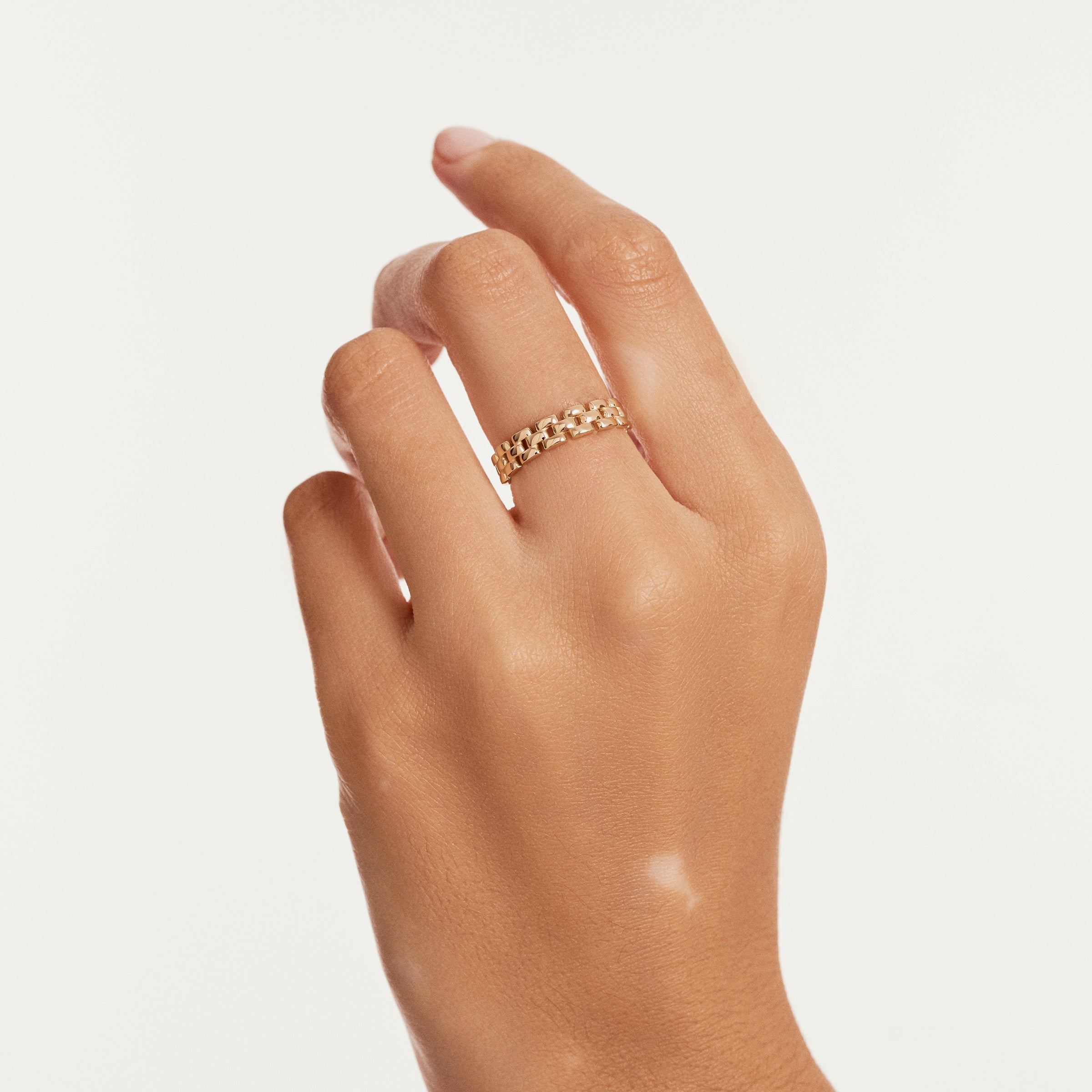 Chain-Link Design 14K Gold Ring