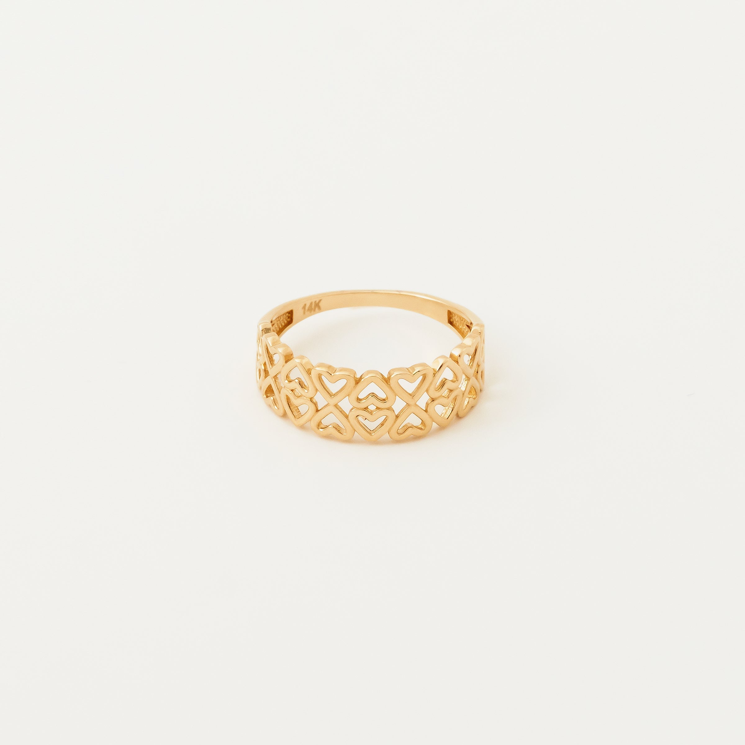 Filigree Design Band Ring in 14K Gold