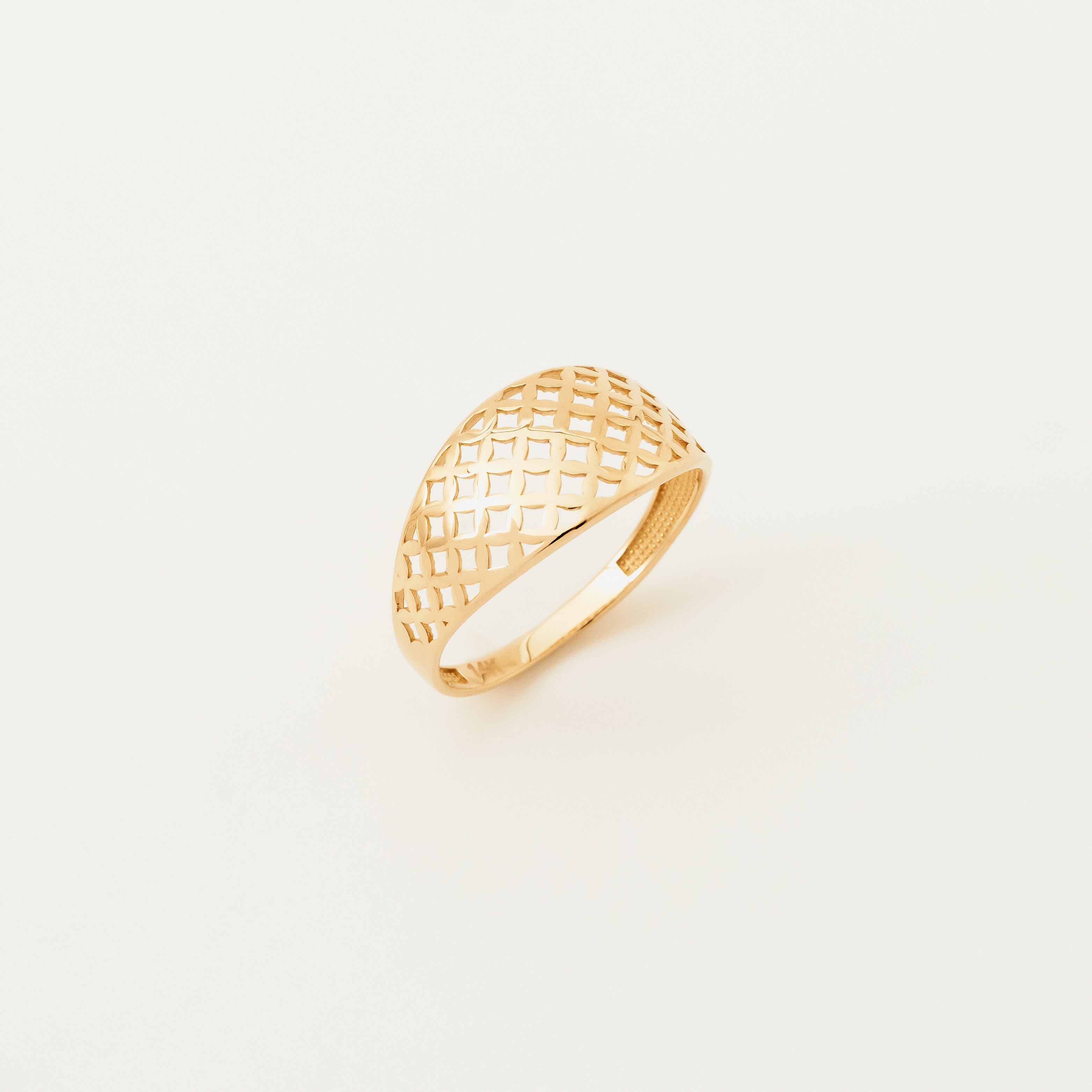 Sparkle Pattern Band 14K Gold Ring