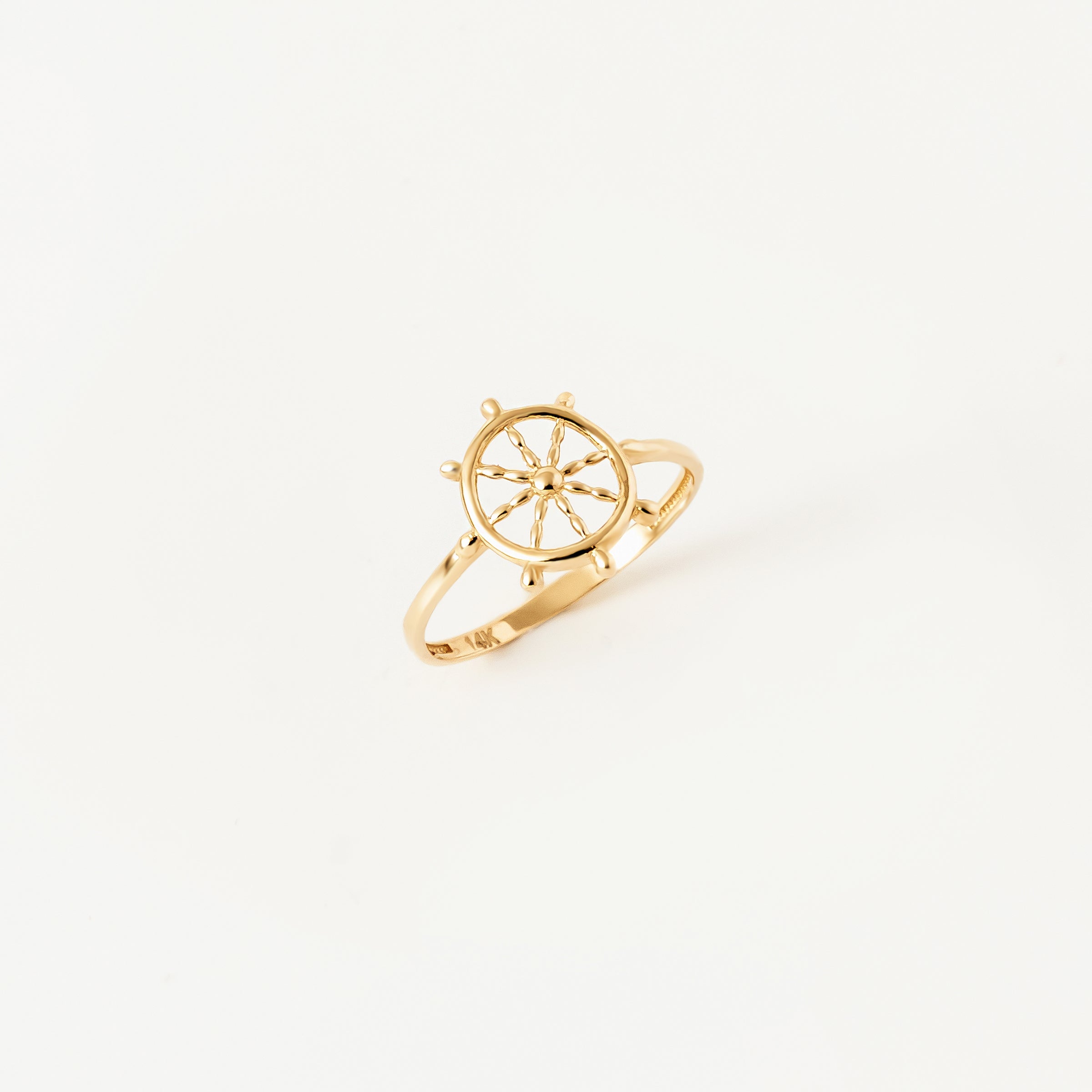 Helm-Inspired Design Ring in 14K Gold