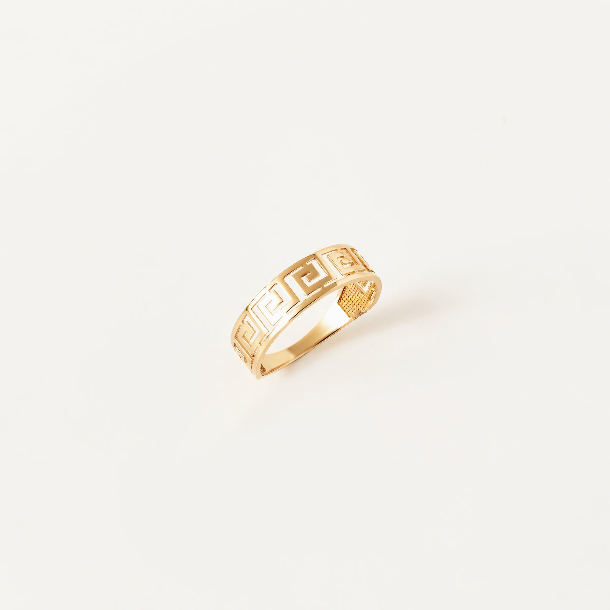 Geometric Loop Band Ring in 14K Gold