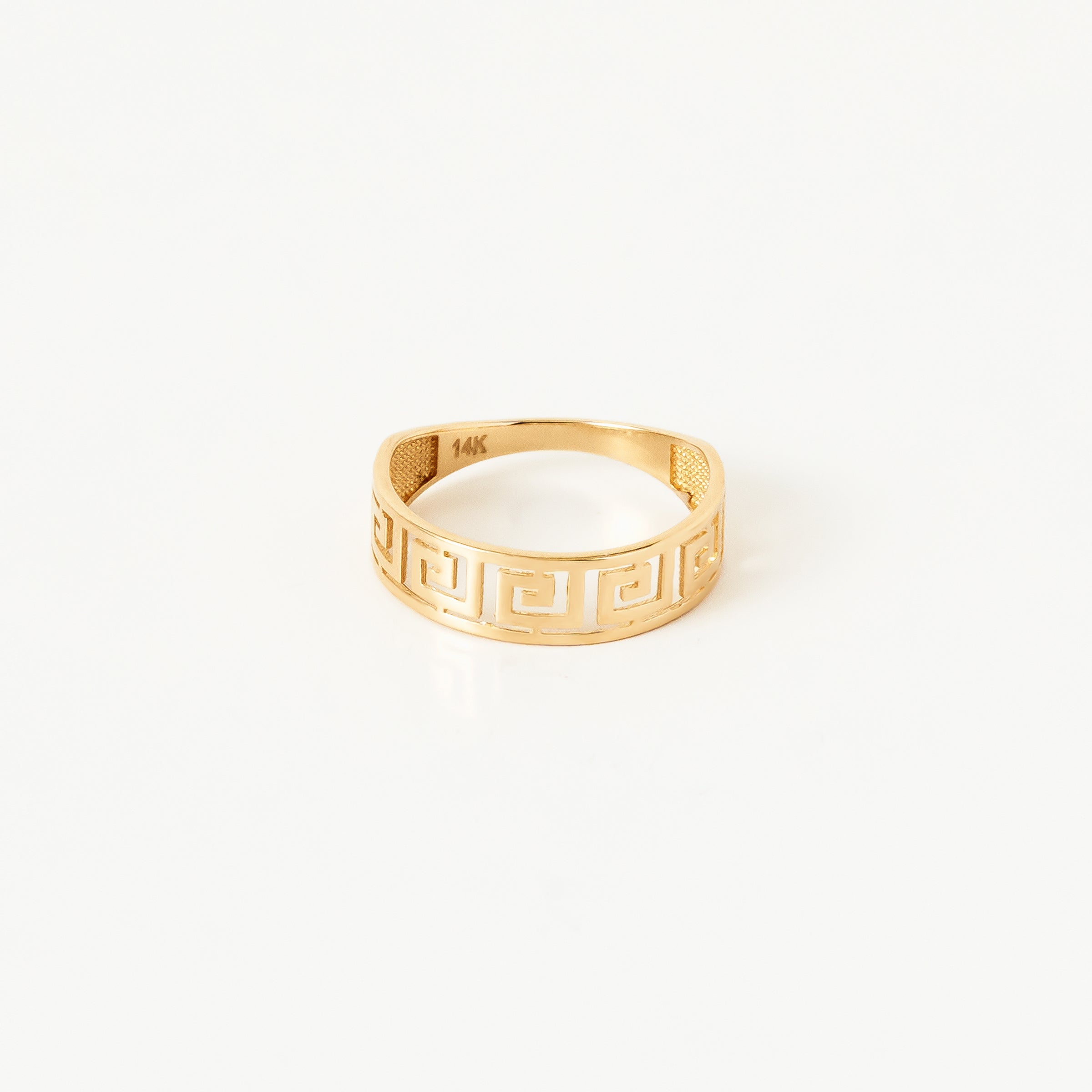 Geometric Loop Band Ring in 14K Gold