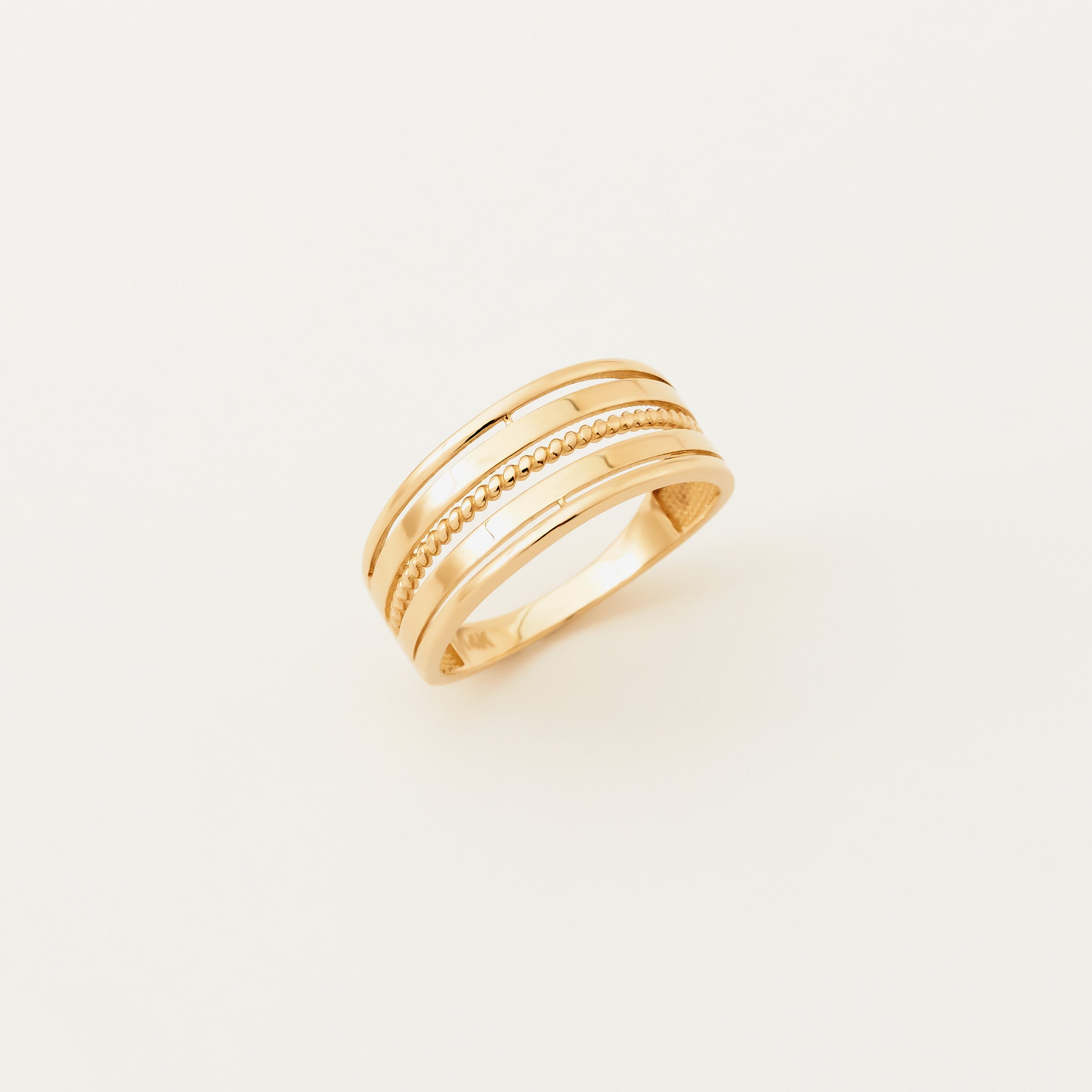 Stacked Band Ring in 14K Gold