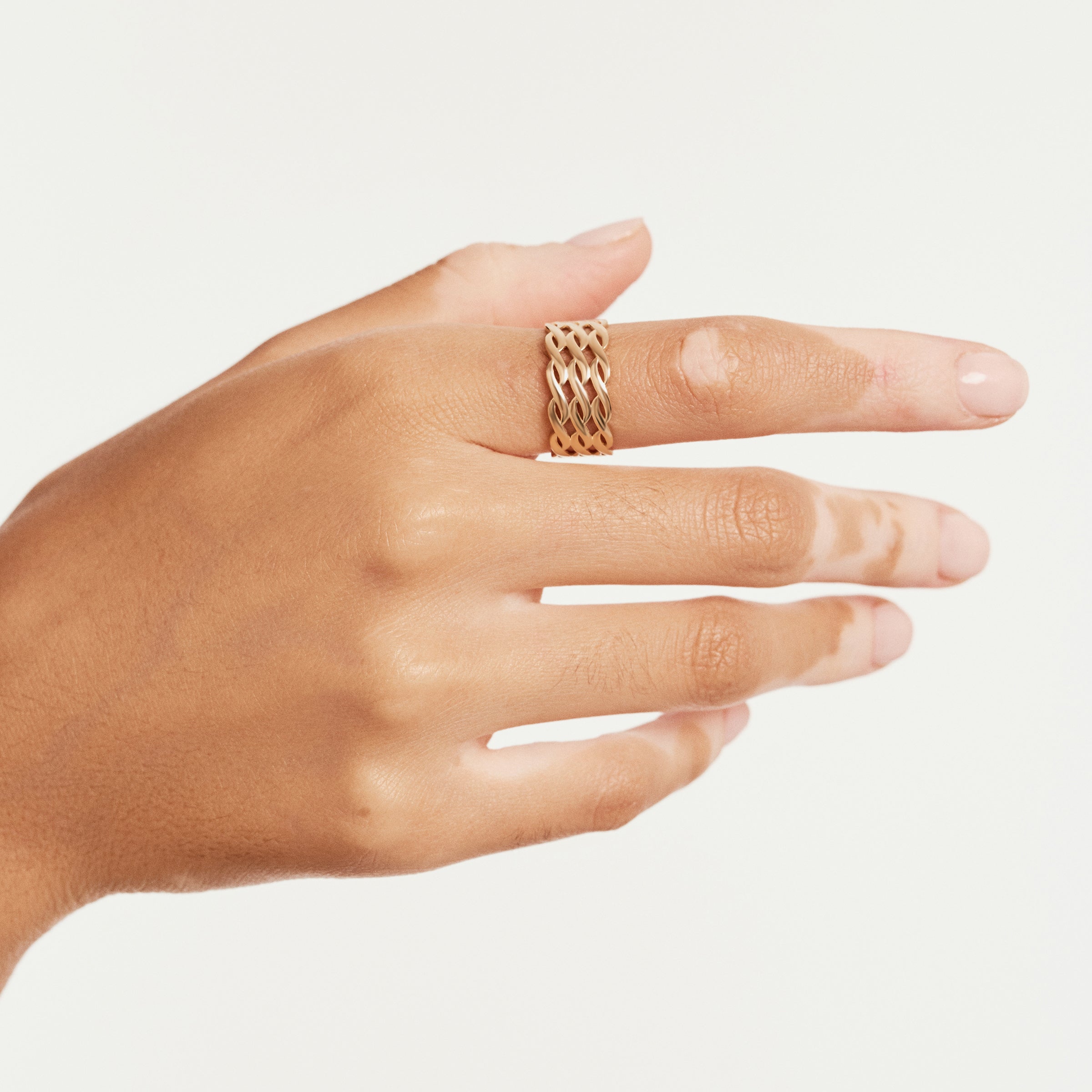 Braided Design Band Ring in 14K Gold