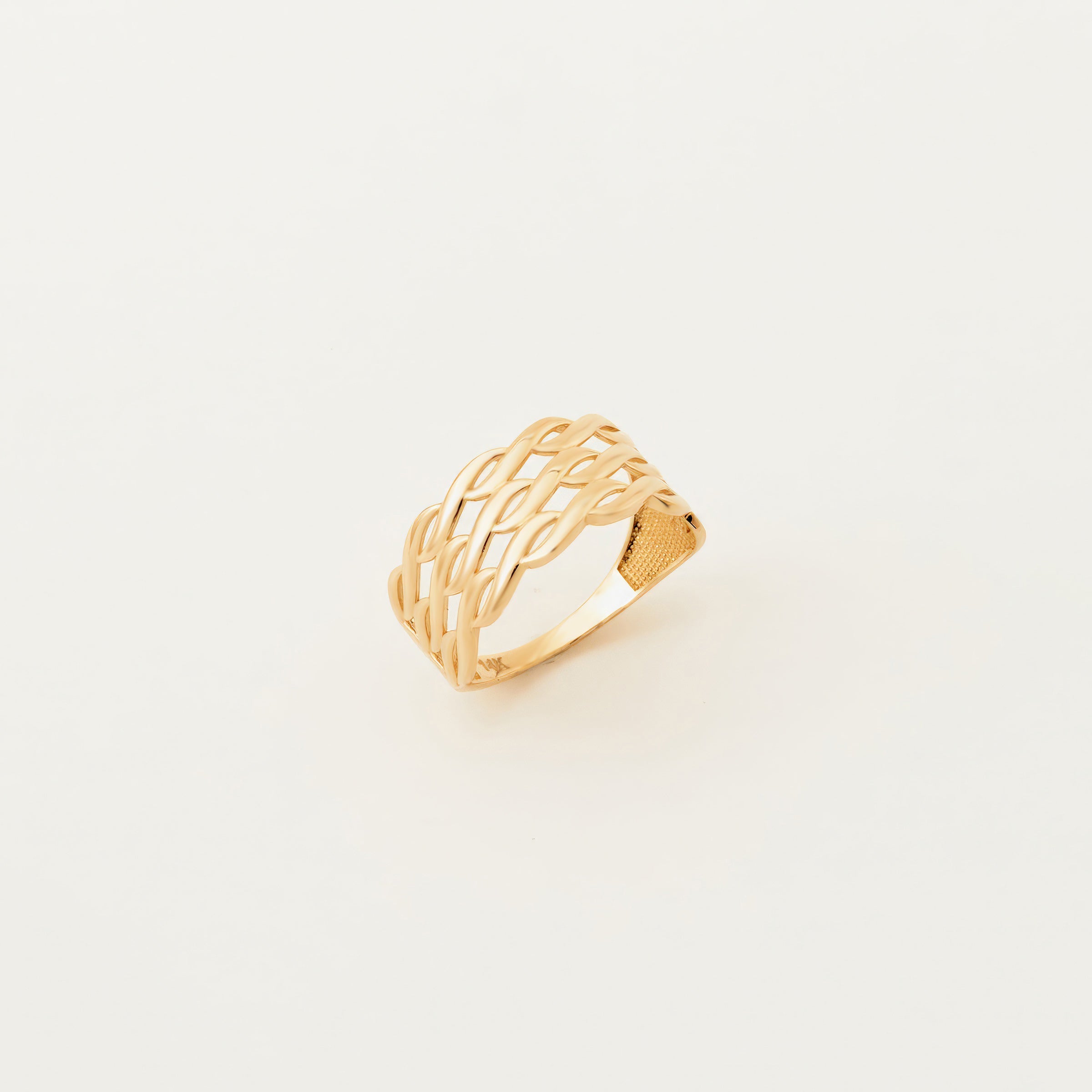 Braided Design Band Ring in 14K Gold