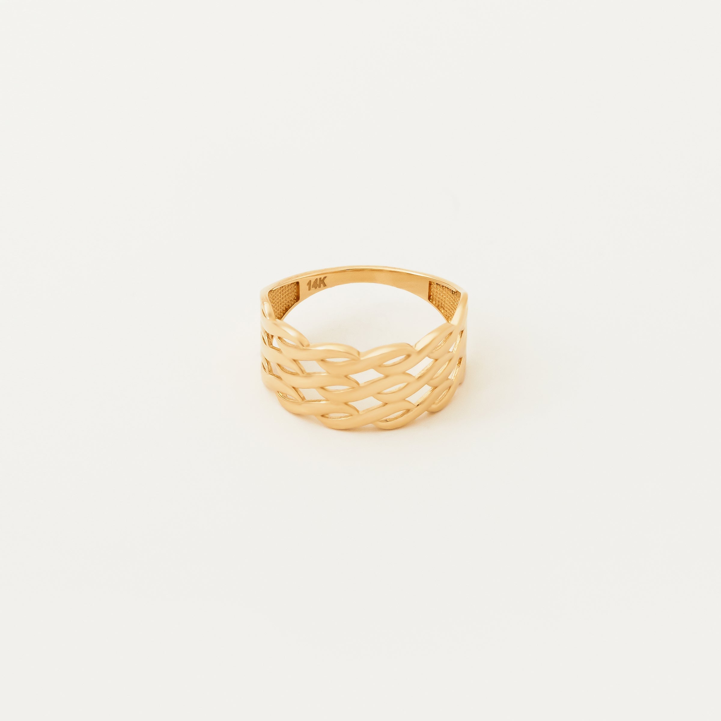 Braided Design Band Ring in 14K Gold