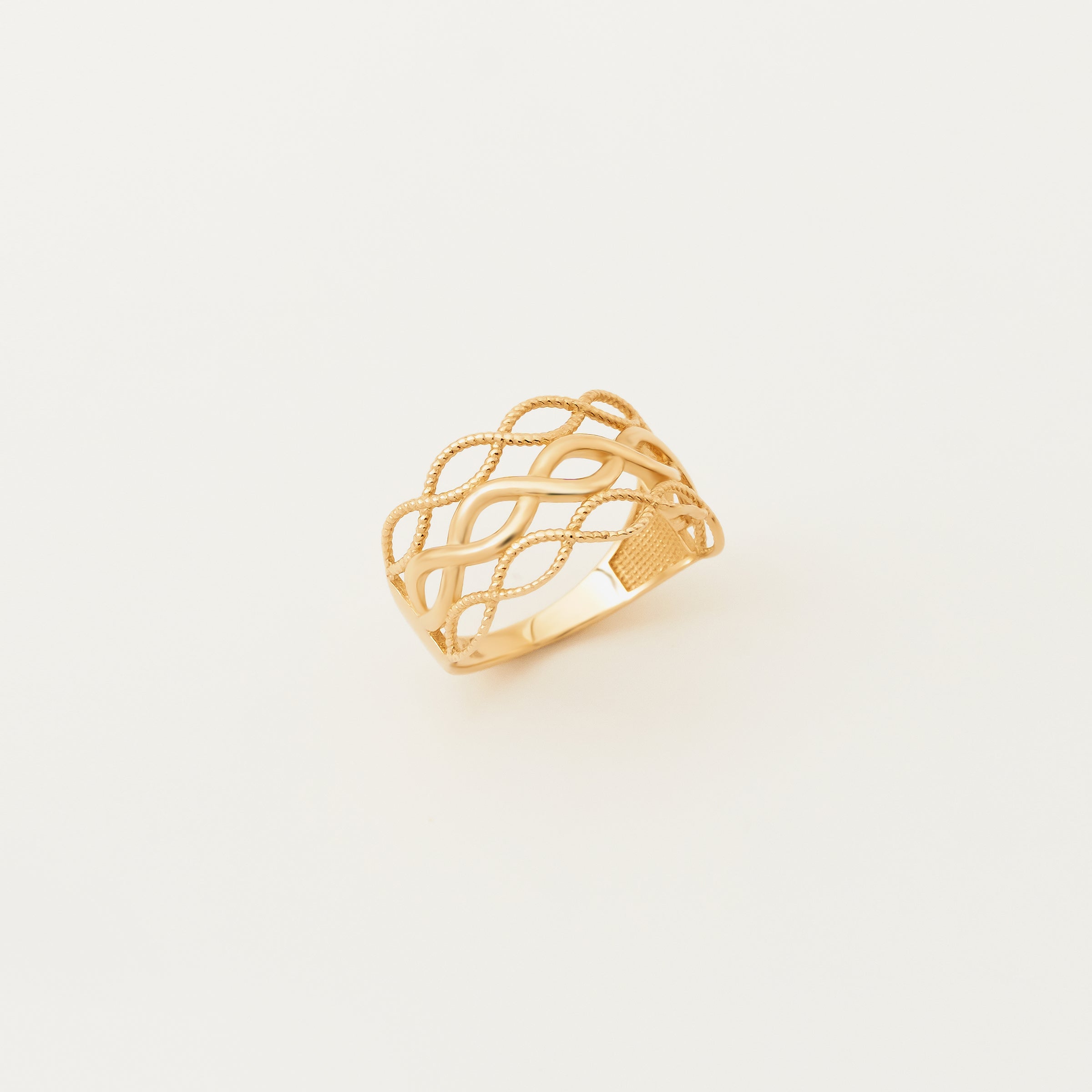 Intricate Filigree 14K Gold Ring