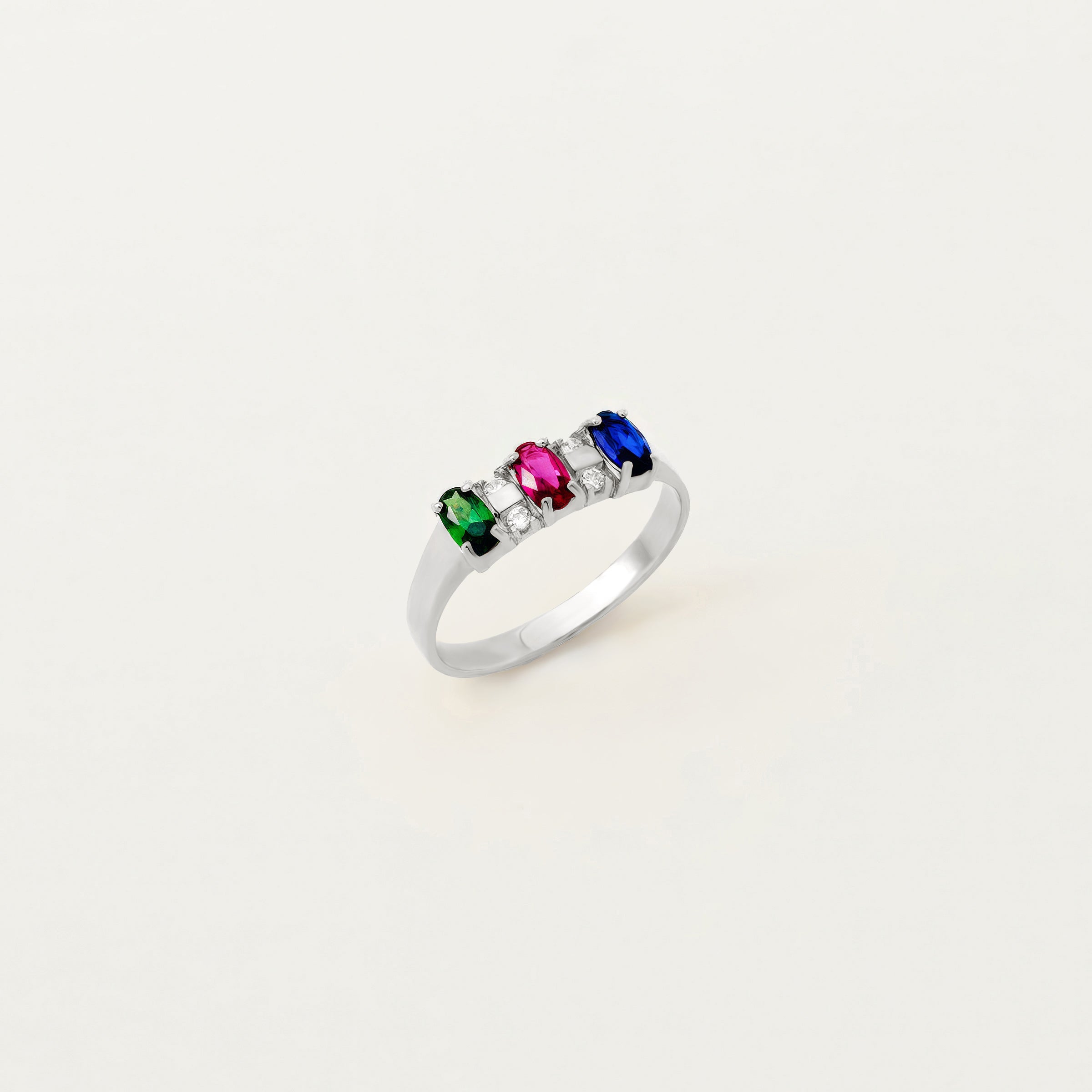 Multi-Gemstone Stack 14K Gold Ring