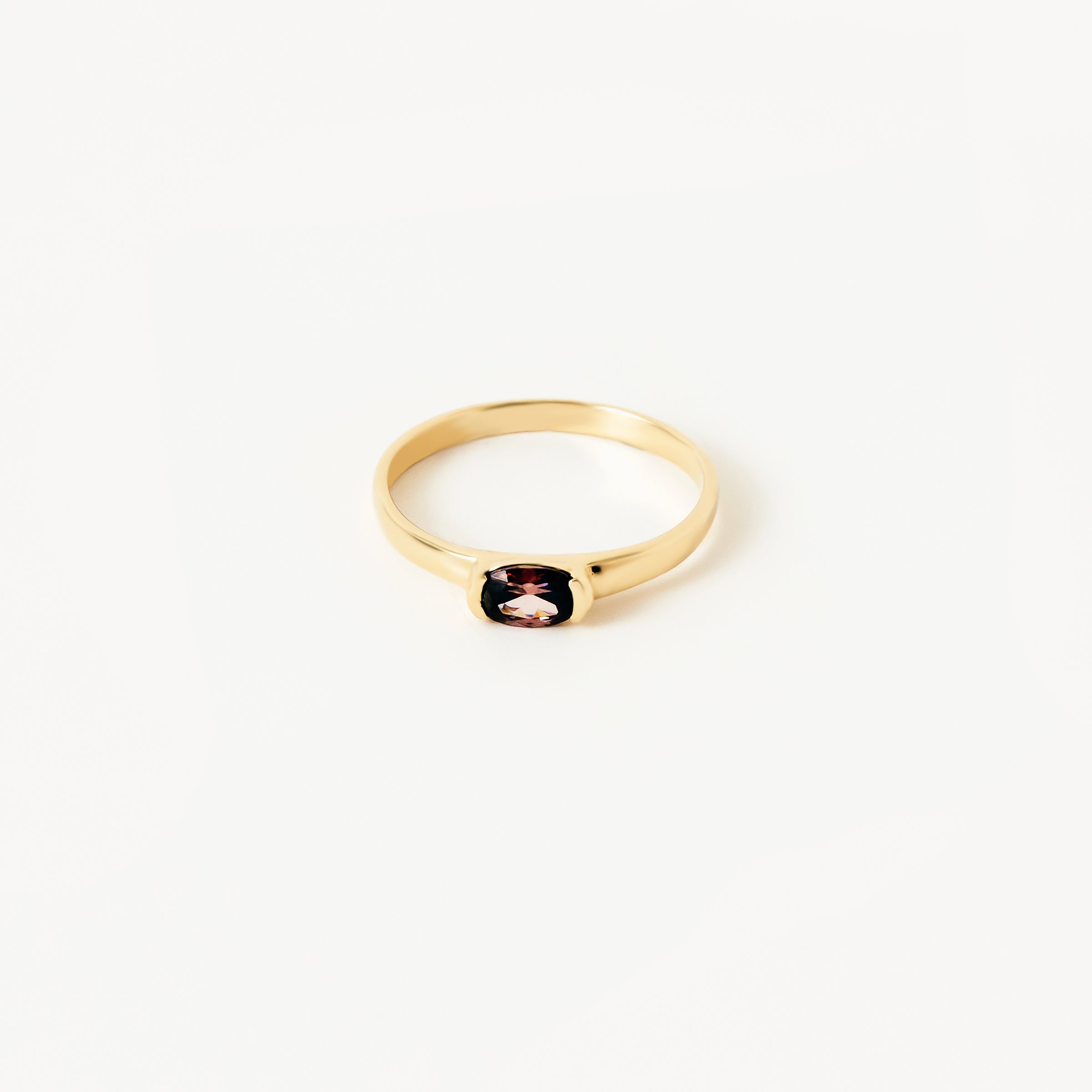 Oval Gemstone Ring in 14K Gold