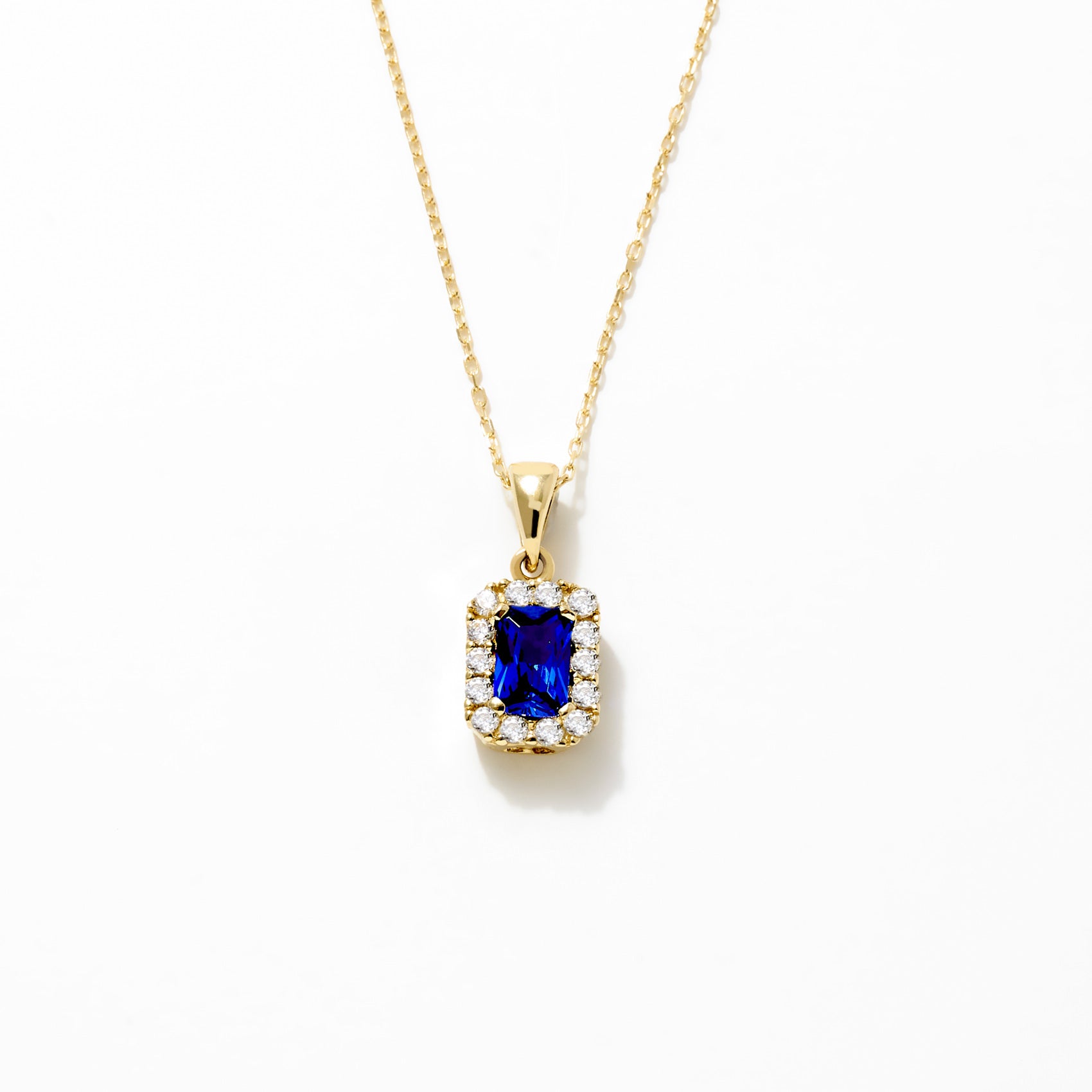 Cushion Sapphire Pendant