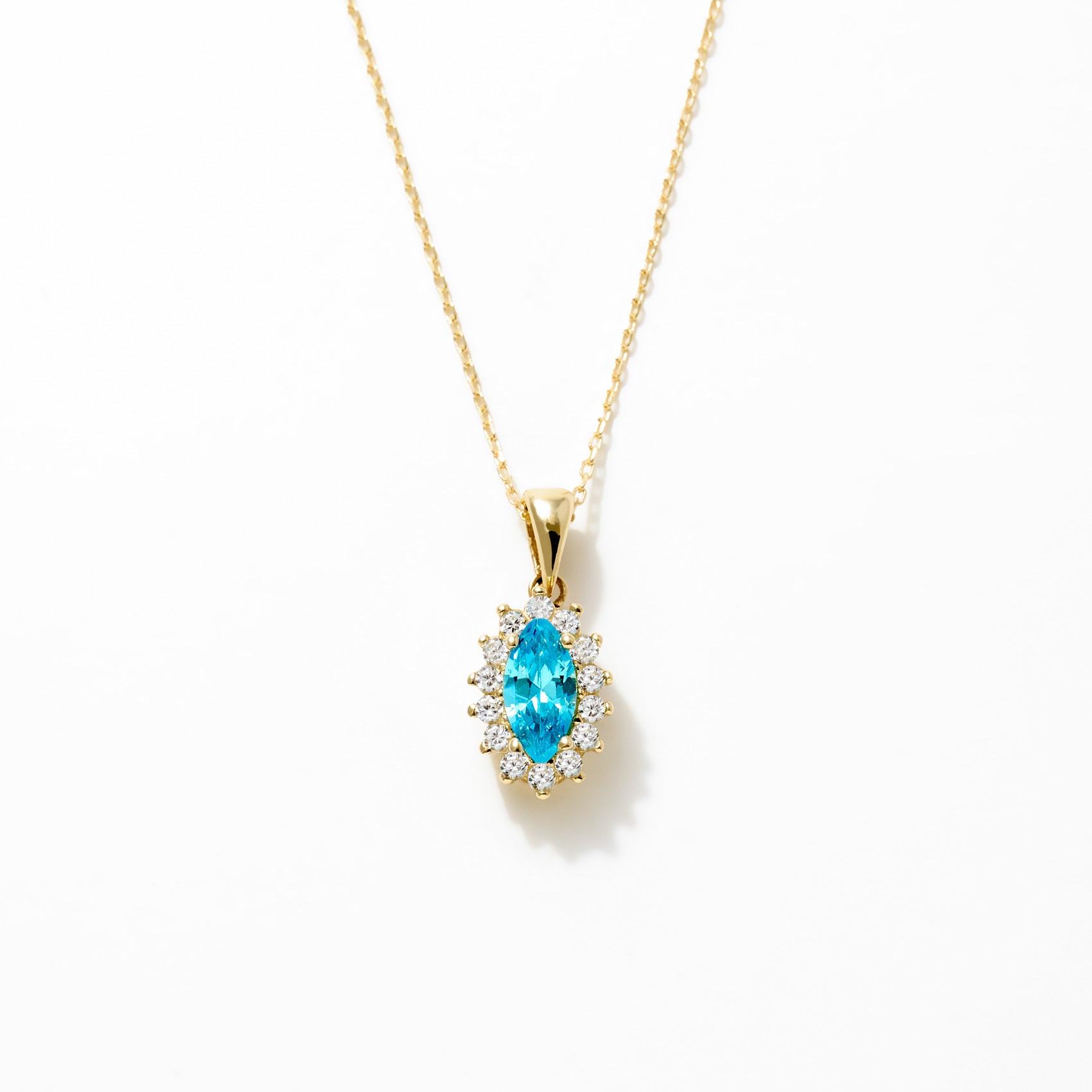 Marquise Aquamarine Necklace