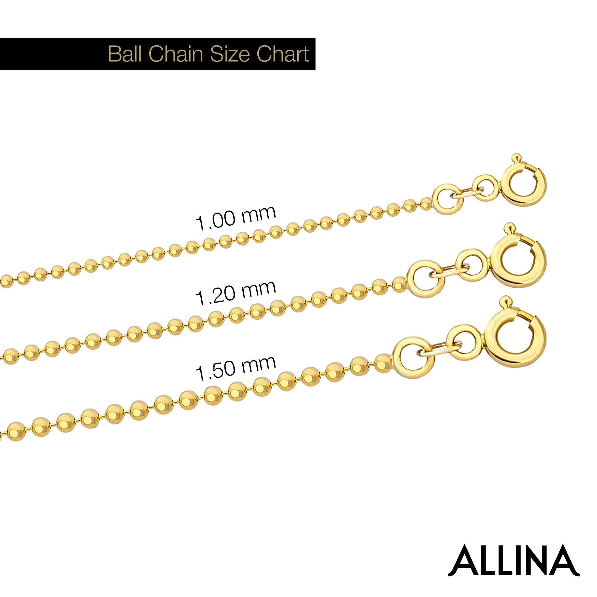 14K Gold Beaded Ball Chain Bracelet - 1.00 mm | Delicate Gold Bracelet