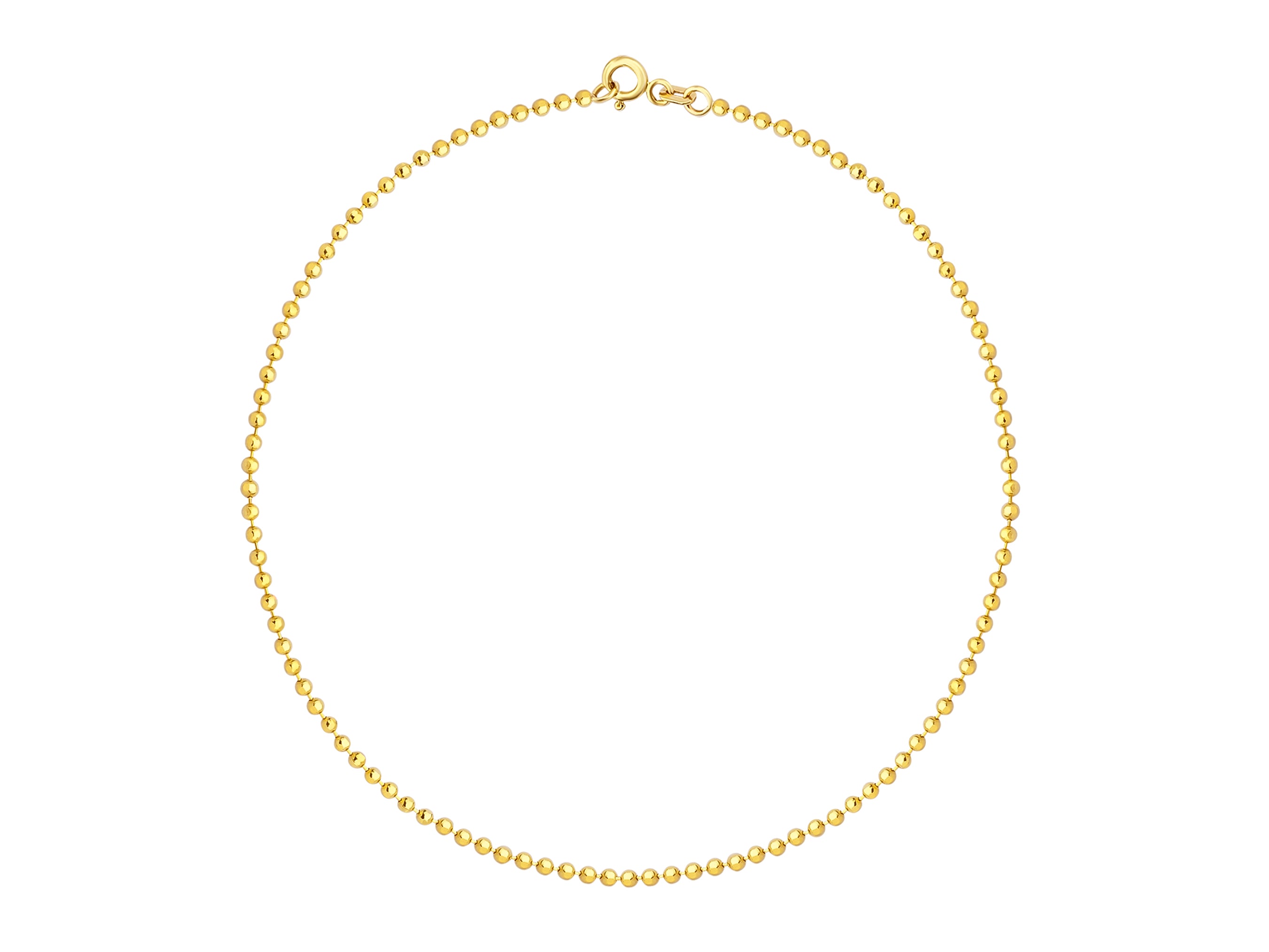 14K Gold Beaded Ball Chain Bracelet - 1.50mm | Playful & Elegant Gold Jewelry