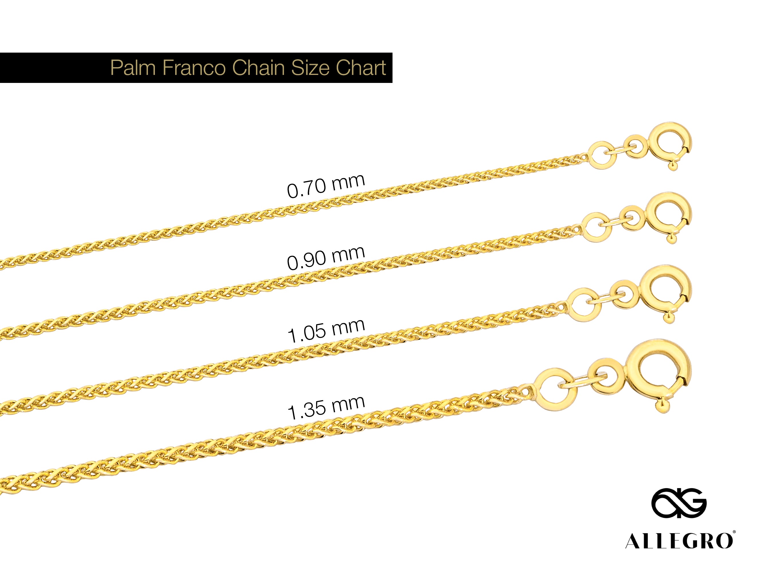 14K Gold Franco Chain Bracelet - 1.35mm | Sleek & Durable Gold Jewelry