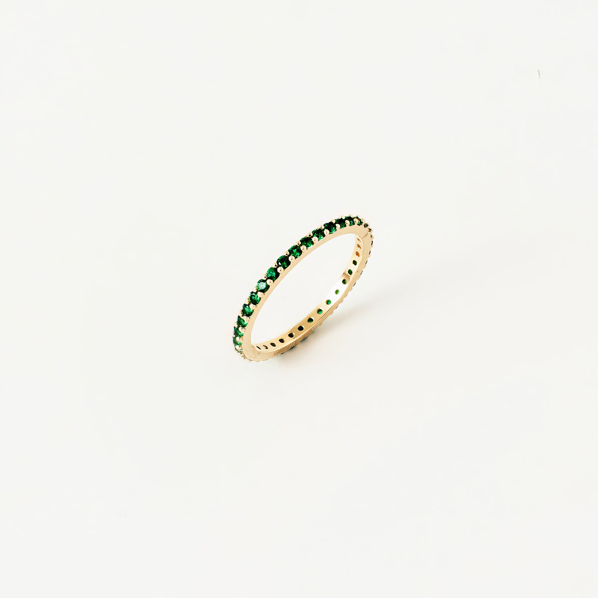 Emerald Eternity Band in 14K Gold